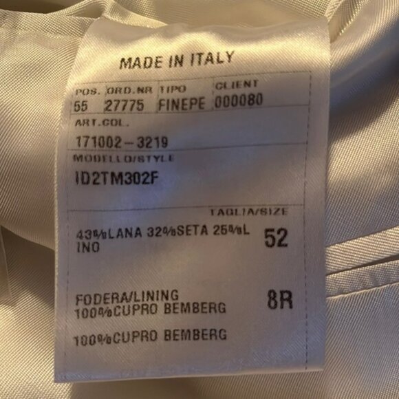 Caruso Blazer Jacket NWOT Pockets, Lined, Wool Silk Linen, 52 EU, 42 US - Picture 6 of 11